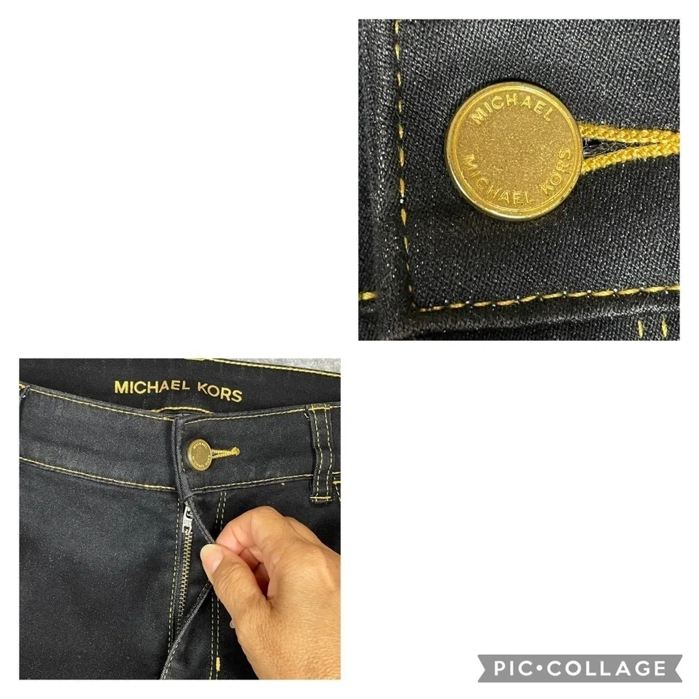 Michael Kors Dark Blue/Black Boot Cut Dressy Casual Closet Staple Jeans - Sz 8